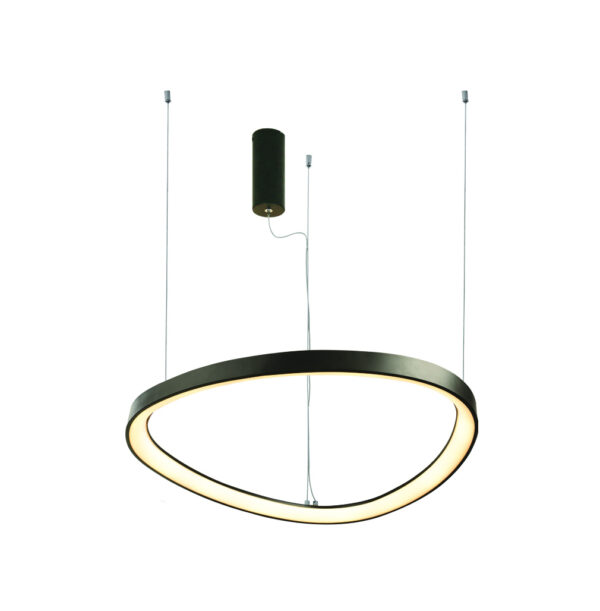 Κρεμαστό Φωτιστικό LED 73W CCT 5800LM Harmony Μαύρο Αλουμίνιο IP20 D80xH120cm