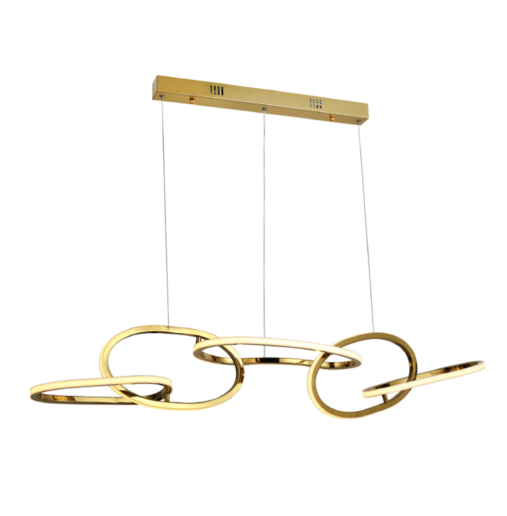 Κρεμαστό Φωτιστικό LED 72W 5700LM CCT IP20 Χρυσό Ατσάλι + Ακρυλικό