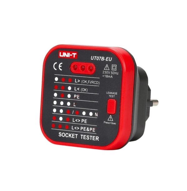 UNI-T tester πρίζας UT07B-EU, 230V, 50Hz