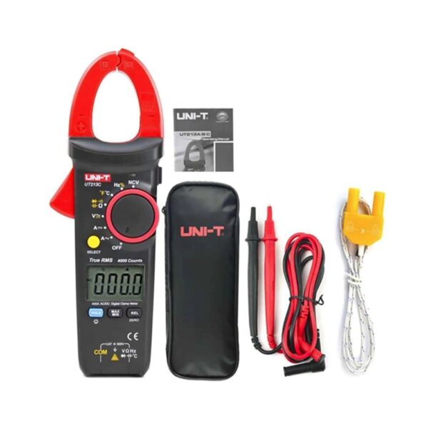 UNI-T πολύμετρο & αμπεροτσιμπίδα UT213C, 400A AC/DC, NCV, True RMS