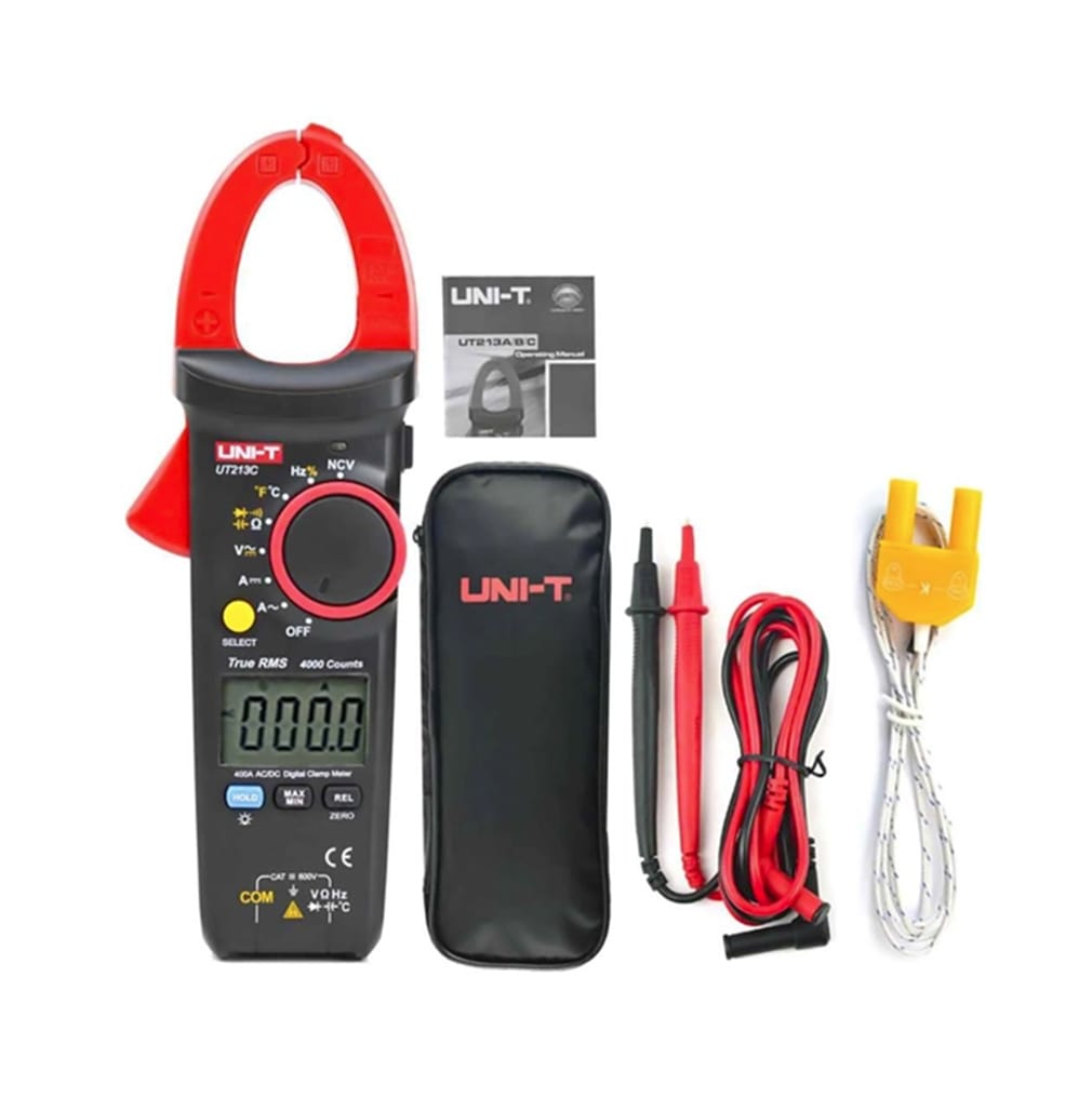 UNI-T πολύμετρο & αμπεροτσιμπίδα UT213C, 400A AC/DC, NCV, True RMS