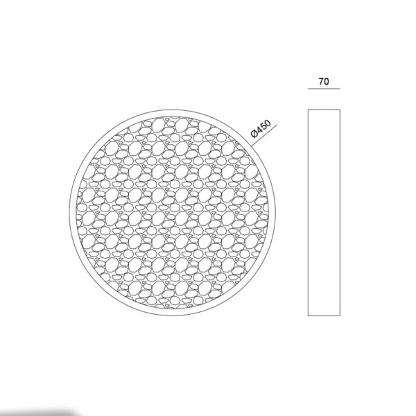 Led Γύψινο Φωτιστικό Οροφής - Επίτοιχο Φυσικό 24W 680Lm 3000K Φ450x70 Mond - Image 2