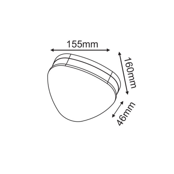 Επιτοίχια Πλαφονιέρα LED Σκούρο Γκρι 10W 320LM 68° 230V AC 3000K CRI80 IP65 - Image 2