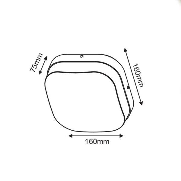 Επιτοίχια Πλαφονιέρα LED Σκούρο Γκρι 10W 170LM 67° 230V AC 3000K CRI80 IP65 - Image 2