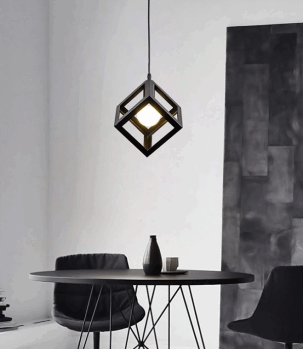 φωτιστικό οροφής E27, 16x16x16cm, μεταλλικό, μαύρο