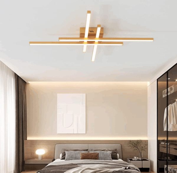 LED φωτιστικό οροφής , 50W, 4500K, 9x60x60cm, χρυσό - Image 2