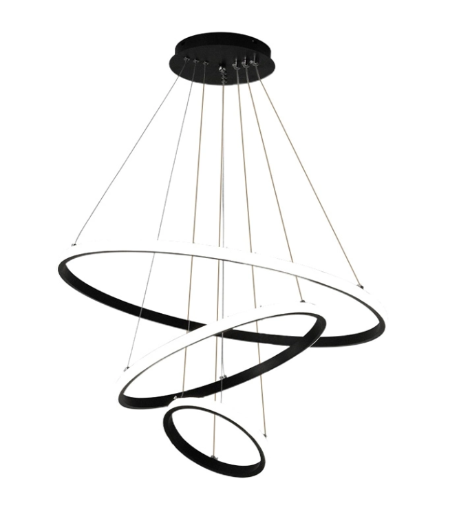 LED φωτιστικό οροφής, 44W, 4000K, 60x60cm, μαύρο