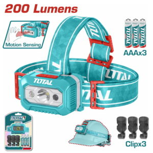 TOTAL ΕΠΑΓΓΕΛΜΑΤΙΚΟΣ ΦΑΚΟΣ ΚΕΦΑΛΗΣ LED 100-200 Lumens