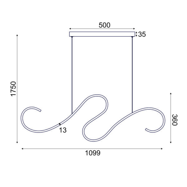 NETTO ΚΡΕΜΑΣΤΟ Φ/Σ LED 27W 3000K 1890LM CALISTA ΛΕΥΚΟ ΑΛΟΥΜΙΝΙΟ IP20 110X6XH175CM