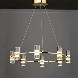 ΚΡΕΜΑΣΤΟ Φ/Σ LED2835 32W ΧΡΥΣΟ ΑΛΟΥΜΙΝΙΟ 3000Κ 2880LM D52XH131.5CM IONIAN (JNDP32LED52GD)