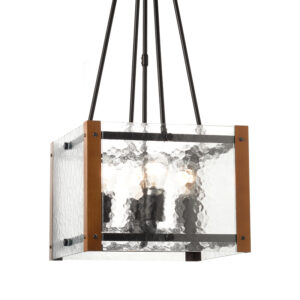 NETTO ΚΡΕΜΑΣΤΟ Φ/Σ 4ΧΕ27 ΜΕΤΑΛΛΟ+ΓΥΑΛΙ+ΞΥΛΟ 33Χ33ΧΗ75CM (OD910804P)