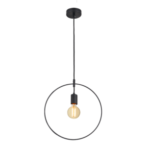 NETTO ΚΡΕΜΑΣΤΟ ΜΕΤΑΛΛΙΚΟ 1ΧΕ27 ΜΑΥΡΟΣ ΚΥΚΛΟΣ Φ35cm TWIGGY (V35181BK)