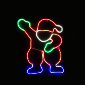 SANTA" 300 NEON LED 3m NEON DOUBLE SMD ΦΩΤ., ΠΟΛΥΧΡ. ΣΤΑΘ., IP44, 39X54CM, 1.5m ΚΑΛ.