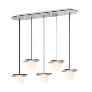 NETTO ΚΡΕΜΑΣ Φ/Σ 5ΧG9 ΑΠΟΧ ΠΑΛ ΞΥΛ MDF+ΛΕΥΚ ΓΥΑΛΙ 63Χ15ΧΗ60CM (ZM170045POW)