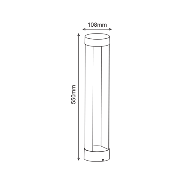 LED COB POST LUMINAIRE 9W 200LM 79° 230V AC 3.000K DARK GREY CRI80 IP54 30.000HRS (LG3271G-550)