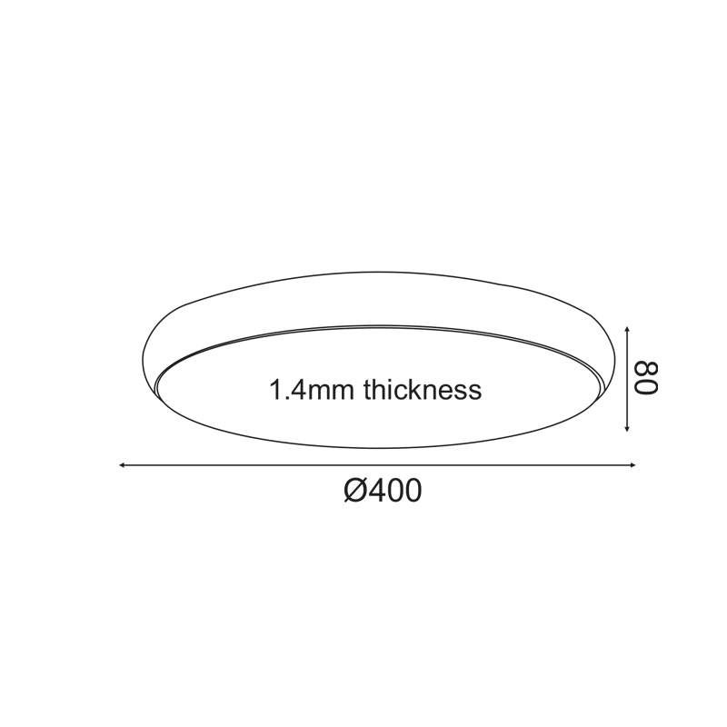 NETTO ΟΡΟΦΗΣ Φ/Σ LED 32W 2560LM 3000K ΛΕΥΚΟ ΜΕΤ/ΚΟ D40XH8CM (V27LEDC40WH)