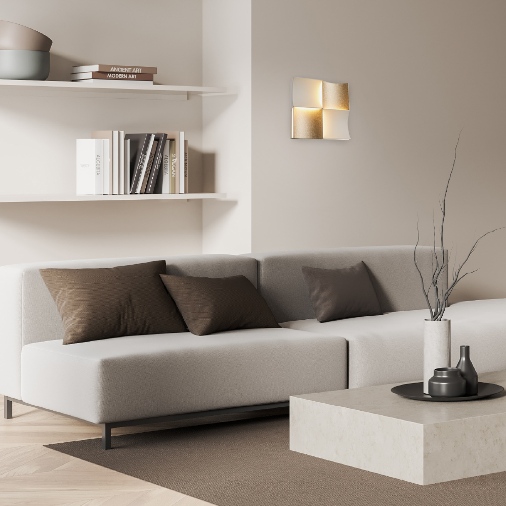 CHESSY-ΦΩΤΙΣΤΙΚΟ ΕΠΙΤΟΙΧΟ ΧΡΥΣΟ ΑΜΜΩΔΕΣ ΛΕΥΚΟ ΑΛΟΥΜΙΝΙΟ LED SMD 21W CCT 1050LM IP20 211X55X211MM- CNW21GWCCT