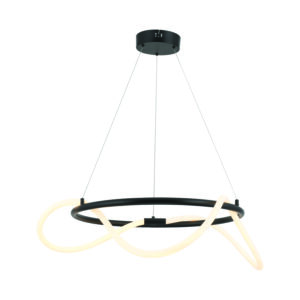 ΚΡΕΜΑΣΤΟ Φ/Σ LED 36W 3000K 2100LM KYMA ΜΑΥΡΟ ΜΕΤ/ΚΟ IP20 D60XH230CM (ZM36LEDP60BK)