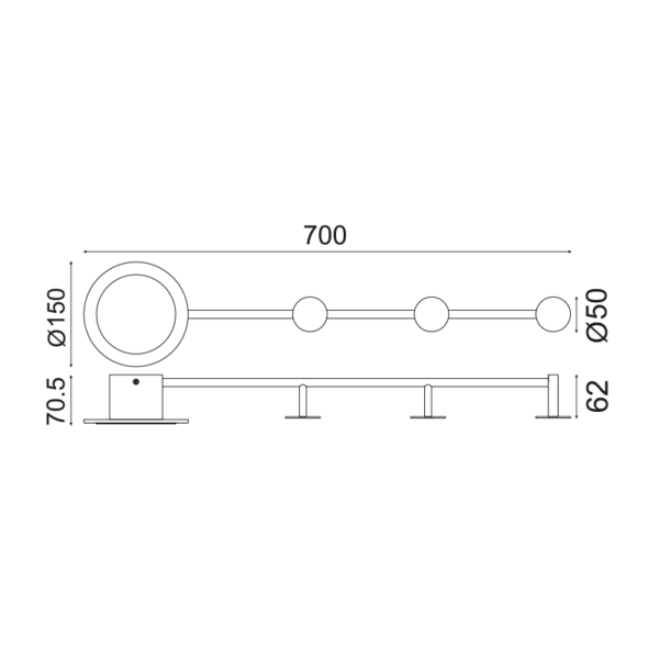 ΕΠΙΤΟΙΧΟ Φ/Σ LED 7W 3000K 560LM ΛΕΥΚΟ ΜΕΤΑΛΛΙΚΟ 70Χ7Χ15CM VALENTINO (ZM71LEDW70WH) - Image 2