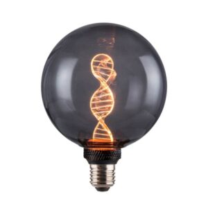 DECO ΛΑΜΠΤΗΡΑΣ ‘DNA’ G125 SMOKY GLASS DIMMABLE 3.5W 1800K Ε27 2.0